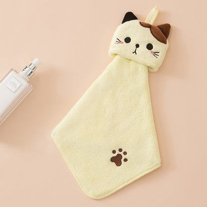 Cartoon Absorbent Hand Towel for Kids' Bathroom Decor