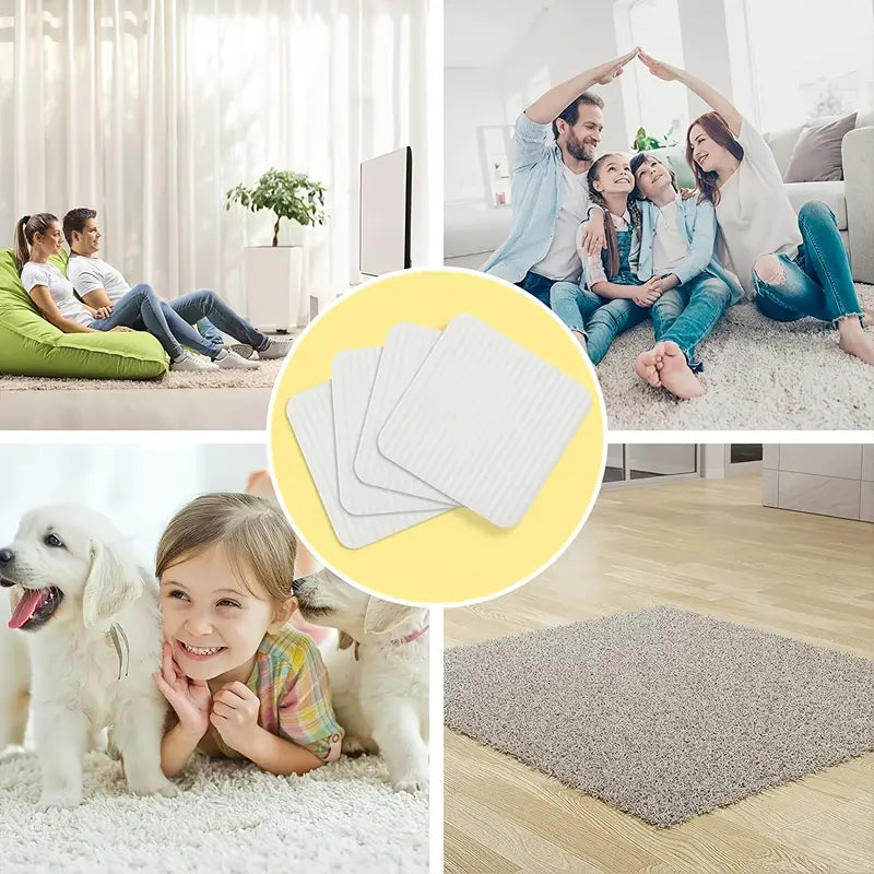 4pcs Non-slip Self-adhesive Floor Mat Stickers
