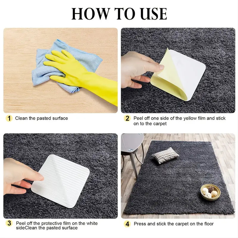 4pcs Non-slip Self-adhesive Floor Mat Stickers